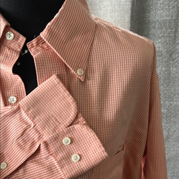 Brooks Brothers Orange Casual Button Down Shirt - Picture 3 of 4